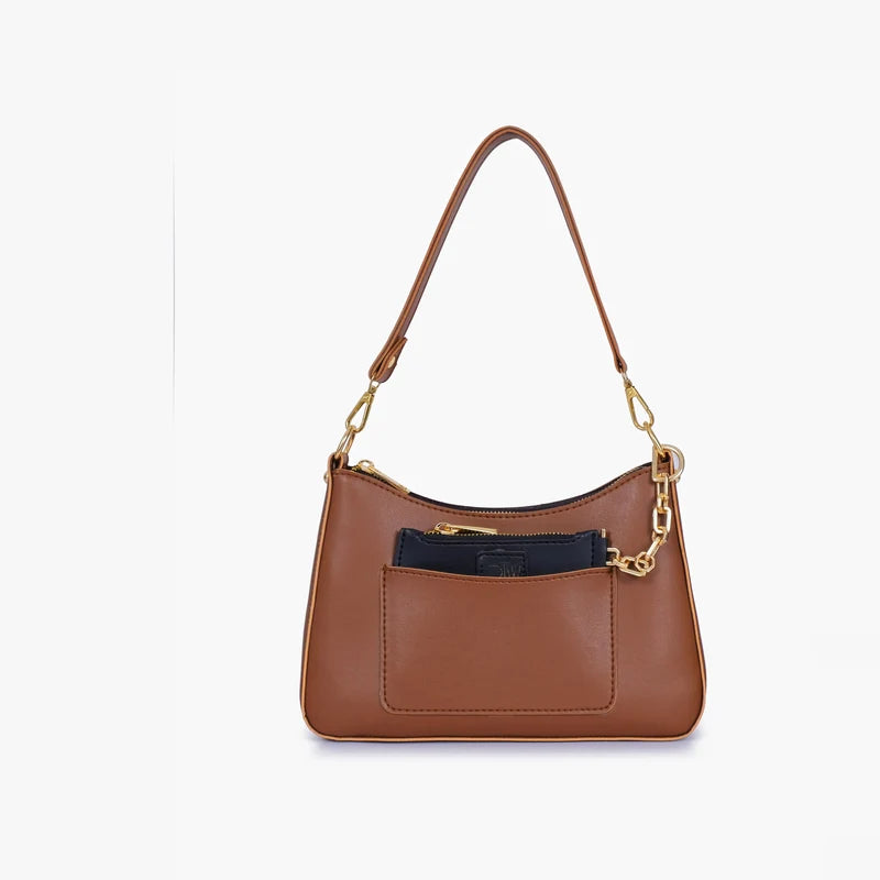 Brown hobo evening bag