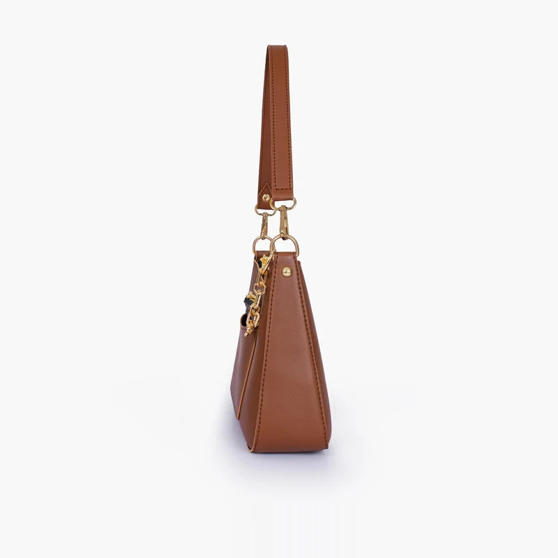 Brown hobo evening bag